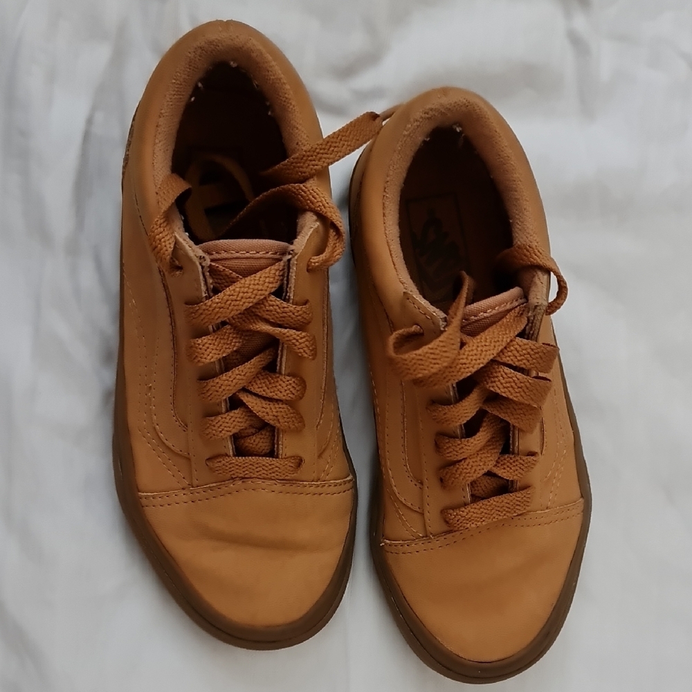 Vans Tan Sneakers Moccasin Style Lace-Up